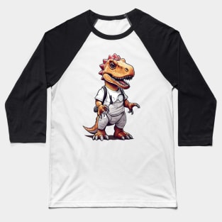 Pandicorn T Rex Dinosaur Cartoon Baseball T-Shirt